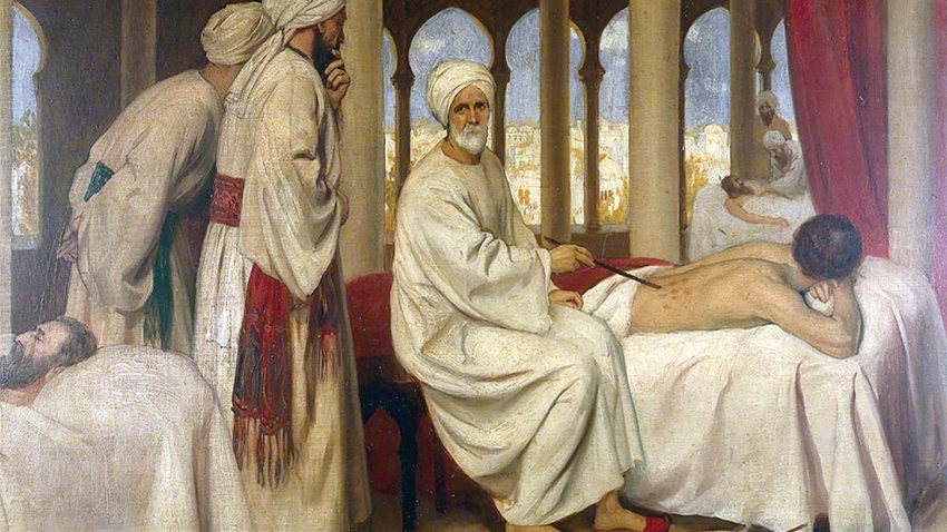 Board, Ernest; Albucasis Blistering a Patient in the Hospital at Cordoba; Wellcome Library; http://www.artuk.org/artworks/albucasis-blistering-a-patient-in-the-hospital-at-cordoba-125731